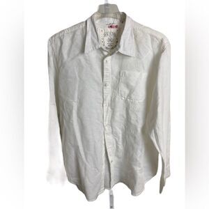 #307 GUESS Linen Blend Button Down